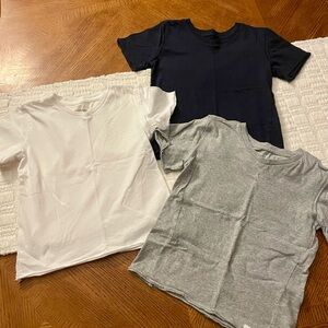 Kids' Essential T-Shirt Trio - White, Gray, and Black
